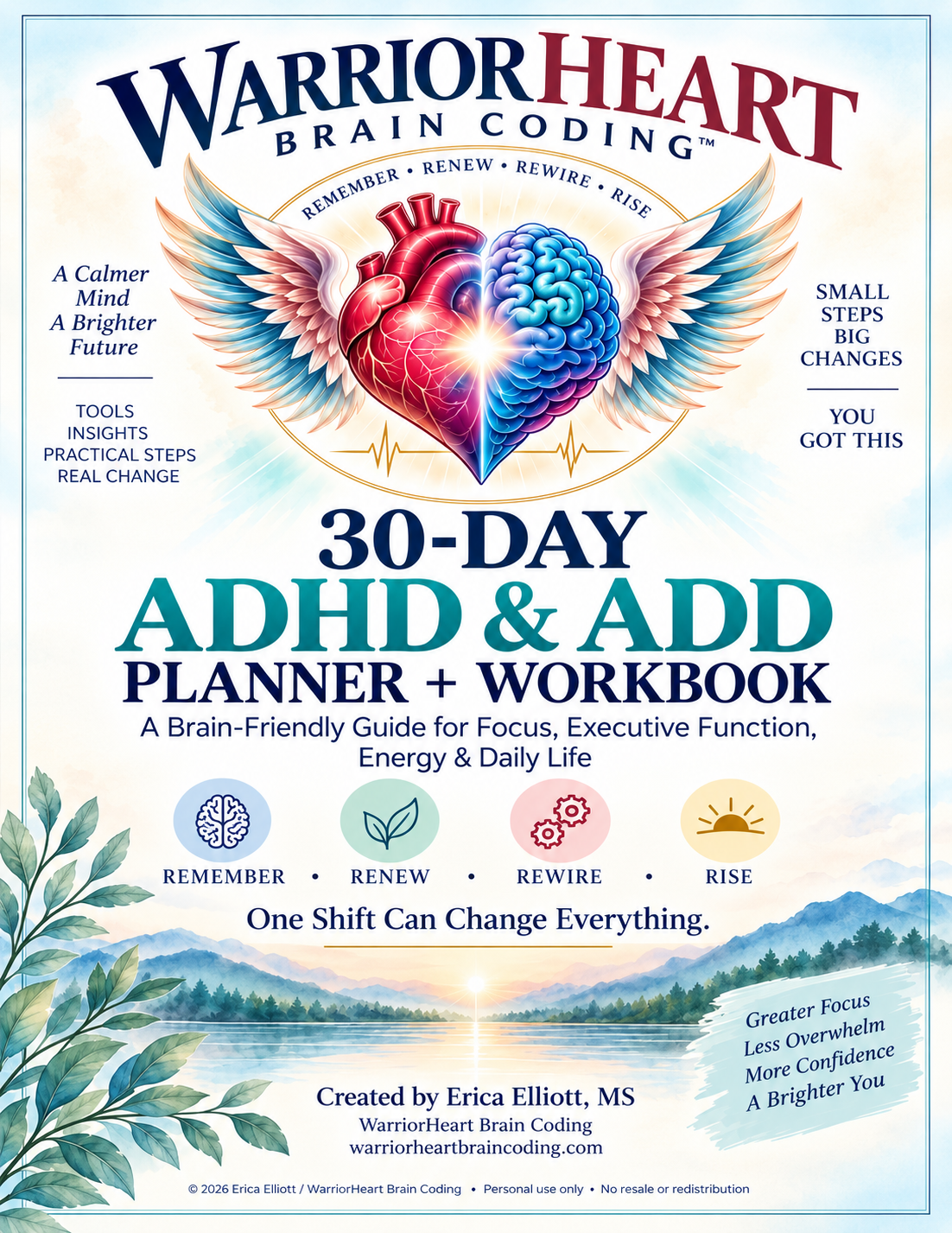 30-Day ADHD & ADD Planner + Workbook cover